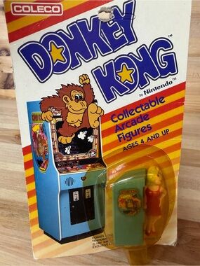 Vintage Arcade Donkey Kong Figure Pauline New in Package 1981 Coleco